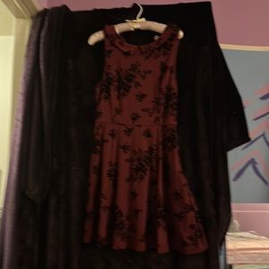 Lauren Conrad maroon and black dress